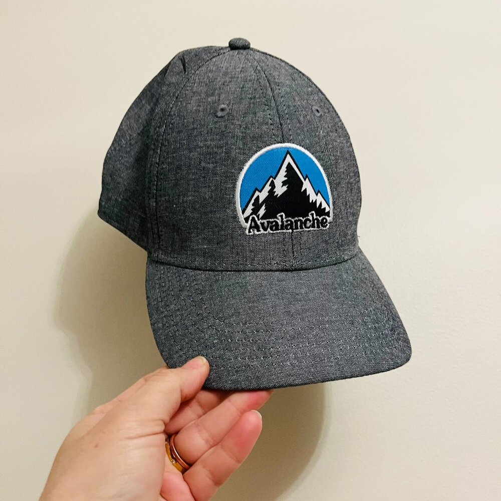 Avalanche Mens Gray Center‎ Logo Hiking Hat Cap Adjustable NEW
